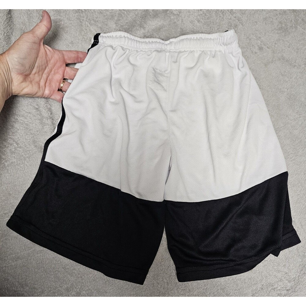 Hind Basketball Shorts Boy’s White with Black Chunks  Athletic – Size 10-12 Med.
